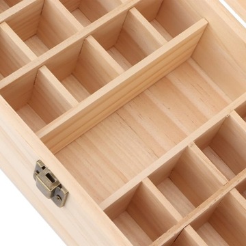 Бамбуковый ящик для хранения эфирного масла, мешочек на 24 сетки