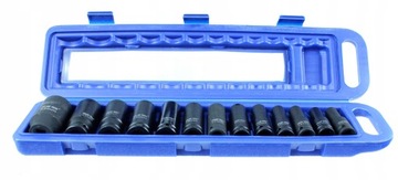 ДЛИННЫЕ УДАРНЫЕ ГОЛОВКИ 1/2 дюйма, 10–30 мм, 6-гранные, 13 шт.