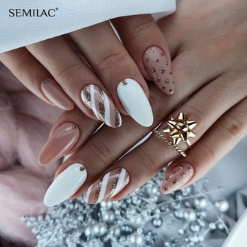 SEMILAC 136 Creamy Muffin UV LED Гибридный лак 7 мл