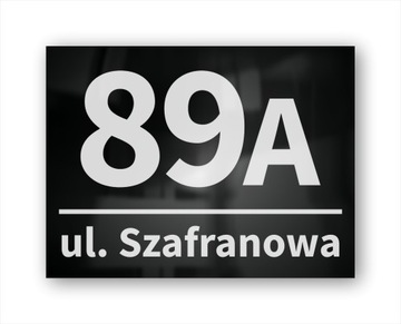 Nr domu tabliczka adresowa ALUMINIUM-CZARNY-BŁYSK3