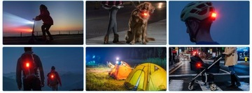 2x SPECTER Q5 6LED USB-C передний и задний велосипедный фонарь