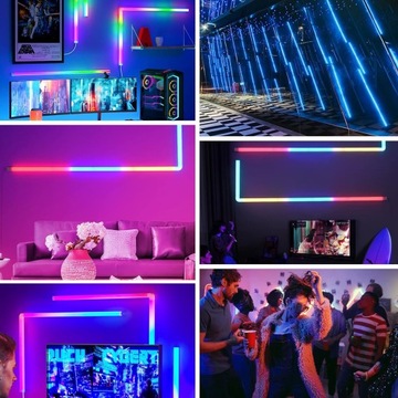 Умные светодиодные панели 3+2 LIGHTBAR RGBIC WiFi GLIDE WALL Настенный светильник