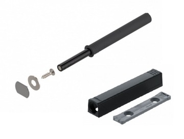 Odbojnik PUSH OPEN BLUM Długi czarny+adapter