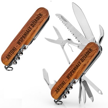 NÓŻ SCYZORYK SPLINTER SKŁADANY MULTITOOL PREZENT z grawerem DLA DZIADKA
