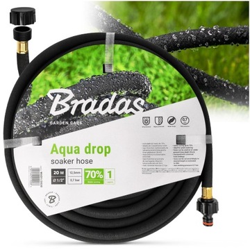 Шланг для капель пота, 1/2 дюйма, 20 м, Bradas, гибкий для водного сада AQUA-DROP