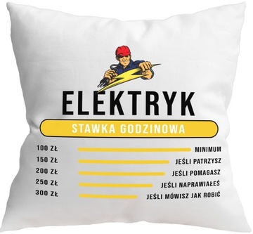 PODUSZKA 40x40 ELEKTRYK STAWKA PARODIA PREZENT
