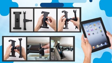 UCHWYT NA każdy TABLET TELEFON SAMOCHODOWY NA ZAGŁÓWEK UNIWERSALNY do auta