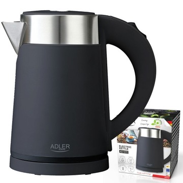 Czajnik elektryczny Adler AD1372 800 W 0,6 l czarny