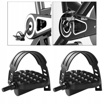 Pedały platformowe 3 łożyska maszynowe czarny