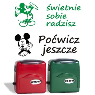 pieczątki motywujące dla nauczycieli zestaw szkoła wagraf 2