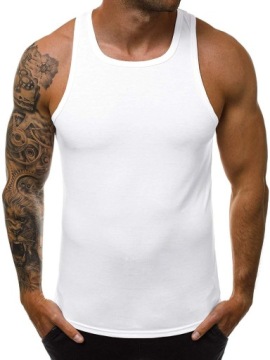 KOSZULKA MĘSKA BOKSERKA TOP NA RAMIĄCZKACH GŁADKI