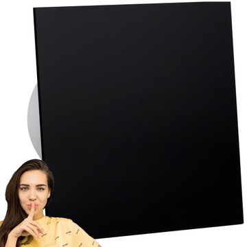KRATKA WENTYLACYJNA CZARNA 150x150mm PLEXI POŁYSK