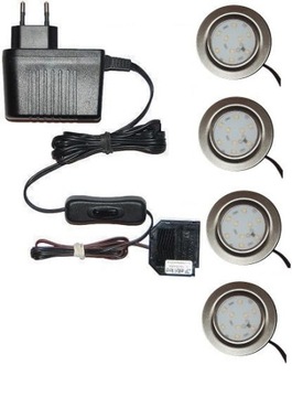Oświetlenie mebli 4x oprawa LED Hera 12V DC