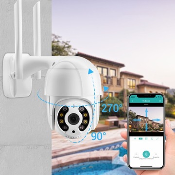 НАРУЖНАЯ WIFI IP-КАМЕРА ПОВОРОТНЫЙ ЗУМ x4 НАБЛЮДЕНИЕ В FULL HD