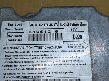 FIAT BRAVO II 2010 ДАТЧИК ПОДУШКИ БЕЗОПАСНОСТИ 51851218