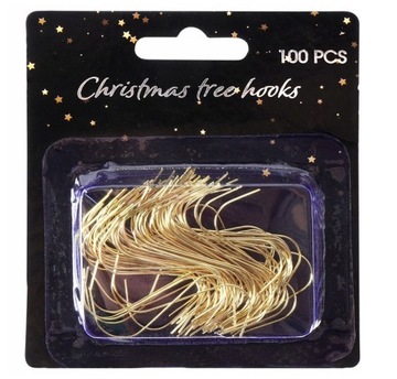 100x ПОДВЕСКИ «РОЖДЕСТВЕНСКИЙ ШАР», КРЮЧКИ, ДЕРЖАТЕЛЬ ДЛЯ ЗОЛОТОГО МЕТАЛЛИЧЕСКОГО ШАРА