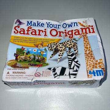 MAKE YOUR WON SAFARI ORIGAMI nowe elementy pudełko wgniecenia