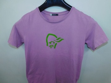 Norrona 29 cotton logo t-shirt damski XS 152cm