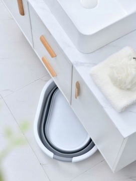 DUŻY KOSZ NA PRANIE SKŁADANY MISKA SKŁADANA SILIKONOWA WANIENKA