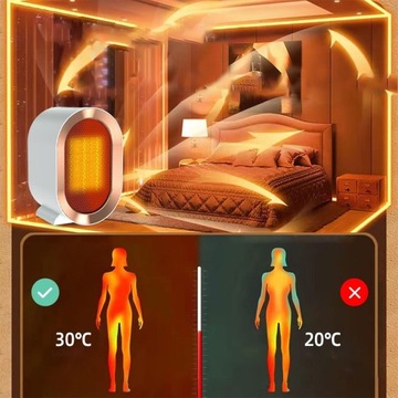 БЕЗОПАСНЫЙ КОМНАТНЫЙ ОБОГРЕВАТЕЛЬ ВЫСОКОЙ МОЩНОСТИ 1200 ВТ