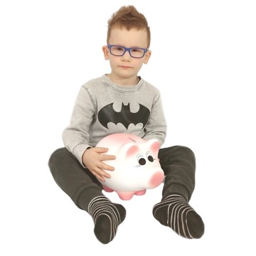 Большая белая керамическая копилка, которую можно разбить