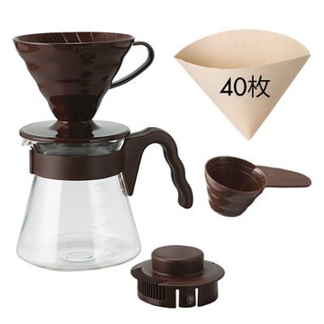 Hario V60 Pour Over Kit Коричневый капельный сервер