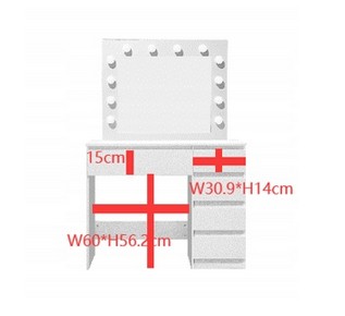 ТРУБОЙ КОСМЕТИЧЕСКИЙ СТОЛИК ПОДСВЕТКА ЗЕРКАЛА 12 светодиодов