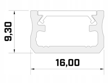 Listwa LED 2x50cm Oświetlenie SZAFY Witryny GABLOT