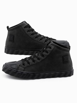 Buty męskie trampki z wysoką cholewką czarne V5 OM-FOTH-0126 43