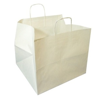 Torba Papierowa PIZZABAG Biała 360x330x320mm Eko