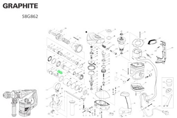 KORBOWÓD DO MŁOTA UDAROWEGO MŁOTOWIERTARKI GRAPHITE 58G862
