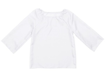 KOSZULA DŁUGI RĘKAW STRÓJ BIAŁA 116-128