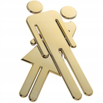 Znak łazienkowy Unisex Metal Decor Znaki