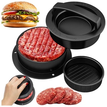 PRASA PRASKA FORMA DO HAMBURGERÓW BURGERÓW KOTLETÓW MIĘSA 3w1