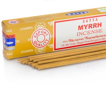 NAG CHAMPA kadzidełka PYŁKOWE SATYA 15g Mirra