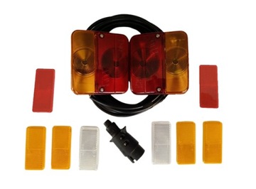 Zestaw lamp lampy tylne do przyczepy odblaski 7pin