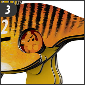 Karton Zestaw 22 El. Tygrys Tasmański Układanka