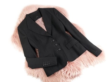 DAMSKI ELEGANCKI KLASYCZNY ŻAKIET MARYNARKA BLAZER WIZYTOWY DO PRACY M/L