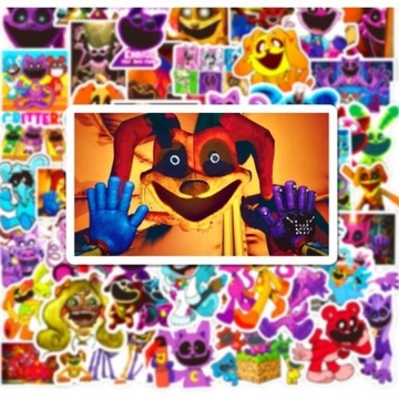 160 ШТ. НАКЛЕЙКИ ДЛЯ КОШАНОЙ ДРЕМИИ Улыбающиеся твари Poppy Playtime CATNAP