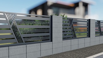 панельный забор металлические заборы 374