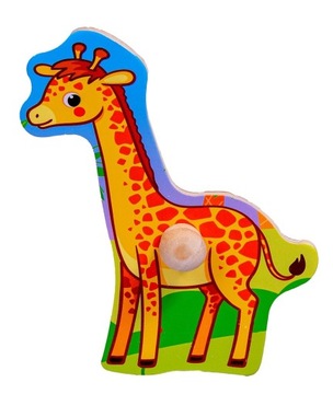 UKŁADANKA DREWNIANA ZOO Z UCHWYTAMI SMILY