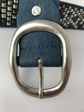 РЕМЕНЬ ЖЕНСКИЙ ДЛЯ БРЮК, ТЕМНО-СИНИЙ, Кнопки, ширина 3,5