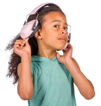 Детские защитные наушники DOOKY Junior, с шумоподавлением, розовые 3+