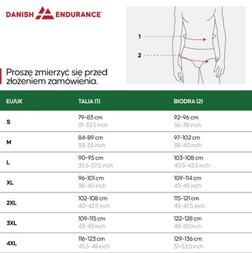 Bokserki Męskie Sportowe DANISH ENDURANCE, Bielizna Termoaktywna 6-pak XXL