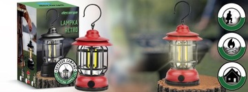 РЕТРО ПОДВЕСНАЯ СВЕТОДИОДНАЯ ЛАМПА ДЛЯ КЕМПИНГА LIGHT COB