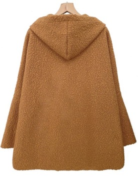 ЖЕНСКОЕ ПАЛЬТО ИЗ ЯГНЕНКА С Капюшоном и карманами ЦВЕТА