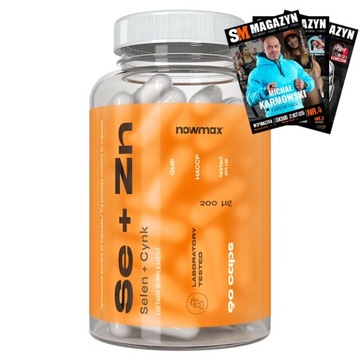 nowmax SELENIUM 200 mg + ZINC SELEN CYNK KOMPLEKS NA ODPORNOŚĆ 90 kaps