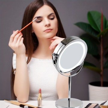1x/10x увеличительное зеркало для макияжа с подсветкой и питанием