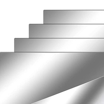 4 квадратных зеркальных настенных плитки, акриловое зеркало Elas во всю длину