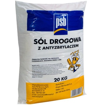 SÓL DROGOWA z Antyzbrylaczem - 20KG PSB POLSKA